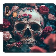 iSaprio flip pouzdro Skull in Roses 02 pro Samsung Galaxy A40 - Phone Cover