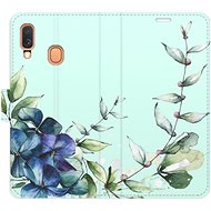 iSaprio flip pouzdro Blue Flowers pro Samsung Galaxy A40 - Phone Cover