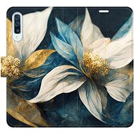 iSaprio flip case Gold Flowers for Samsung Galaxy A50 - Phone Cover