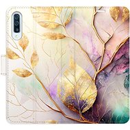 iSaprio flip case Gold Leaves 02 for Samsung Galaxy A50 - Phone Cover