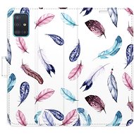 iSaprio flip pouzdro Colorful Feathers pro Samsung Galaxy A51 - Phone Cover