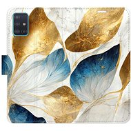 iSaprio flip pouzdro GoldBlue Leaves pro Samsung Galaxy A51 - Phone Cover