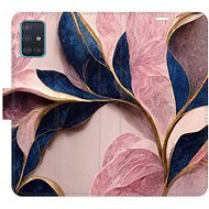 iSaprio flip pouzdro Pink Leaves pro Samsung Galaxy A51 - Phone Cover