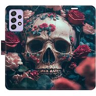 iSaprio flip pouzdro Skull in Roses 02 pro Samsung Galaxy A52 / A52 5G / A52s - Phone Cover