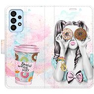 iSaprio flip pouzdro Donut Worry Girl pro Samsung Galaxy A53 5G - Phone Cover