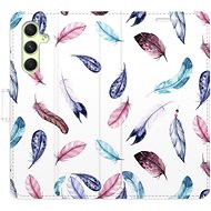 iSaprio flip pouzdro Colorful Feathers pro Samsung Galaxy A54 5G - Phone Cover