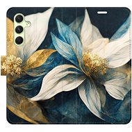 iSaprio flip case Gold Flowers for Samsung Galaxy A54 5G - Phone Cover
