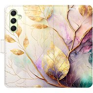 iSaprio flip case Gold Leaves 02 for Samsung Galaxy A54 5G - Phone Cover