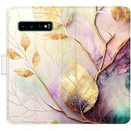 iSaprio flip pouzdro Gold Leaves 02 pro Samsung Galaxy S10 - Phone Cover