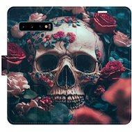 iSaprio flip pouzdro Skull in Roses 02 pro Samsung Galaxy S10 - Phone Cover