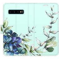 iSaprio flip pouzdro Blue Flowers pro Samsung Galaxy S10 - Phone Cover