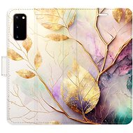 iSaprio flip case Gold Leaves 02 for Samsung Galaxy S20 - Phone Cover