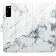 iSaprio flip pouzdro SilverMarble 15 pro Samsung Galaxy S20 - Phone Cover