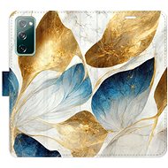 iSaprio flip pouzdro GoldBlue Leaves pro Samsung Galaxy S20 FE - Phone Cover