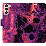 iSaprio flip pouzdro Abstract Dark 02 pro Samsung Galaxy S21 - Phone Cover