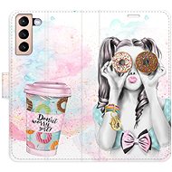 iSaprio flip case Donut Worry Girl for Samsung Galaxy S21 - Phone Cover
