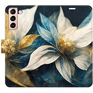 iSaprio flip case Gold Flowers for Samsung Galaxy S21 - Phone Cover