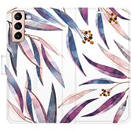 iSaprio flip pouzdro Ornamental Leaves pro Samsung Galaxy S21 - Phone Cover