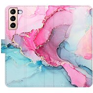 iSaprio flip pouzdro PinkBlue Marble pro Samsung Galaxy S21 - Phone Cover
