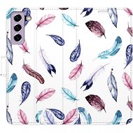 iSaprio flip pouzdro Colorful Feathers pro Samsung Galaxy S21 FE 5G - Phone Cover
