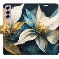 iSaprio flip pouzdro Gold Flowers pro Samsung Galaxy S21 FE 5G - Phone Cover