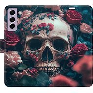 iSaprio flip puzdro Skull in Roses 02 na Samsung Galaxy S21 FE 5G - Kryt na mobil