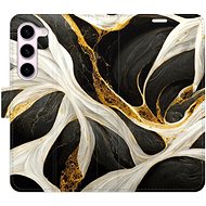 iSaprio flip pouzdro BlackGold Marble pro Samsung Galaxy S23 5G - Phone Cover