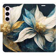 iSaprio flip case Gold Flowers for Samsung Galaxy S23 5G - Phone Cover