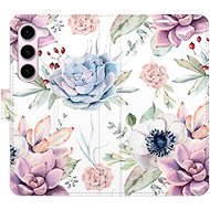 iSaprio flip case Succulents Pattern for Samsung Galaxy S23 5G - Phone Cover