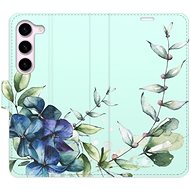 iSaprio flip pouzdro Blue Flowers pro Samsung Galaxy S23 5G - Phone Cover