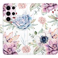 iSaprio flip case Succulents Pattern for Samsung Galaxy S23 Ultra - Phone Cover