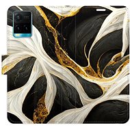 iSaprio flip pouzdro BlackGold Marble pro Vivo Y21 / Y21s / Y33s - Phone Cover