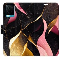 iSaprio flip pouzdro Gold Pink Marble 02 pro Vivo Y21 / Y21s / Y33s - Phone Cover