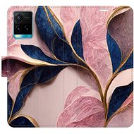 iSaprio flip pouzdro Pink Leaves pro Vivo Y21 / Y21s / Y33s - Phone Cover