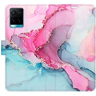iSaprio flip pouzdro PinkBlue Marble pro Vivo Y21 / Y21s / Y33s - Phone Cover