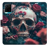 iSaprio flip pouzdro Skull in Roses 02 pro Vivo Y21 / Y21s / Y33s - Phone Cover