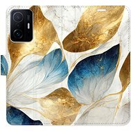 iSaprio flip pouzdro GoldBlue Leaves pro Xiaomi 11T / 11T Pro - Phone Cover