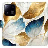 iSaprio flip pouzdro GoldBlue Leaves pro Xiaomi 13 Pro - Phone Cover