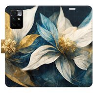 iSaprio flip pouzdro Gold Flowers pro Xiaomi Redmi 10 - Phone Cover