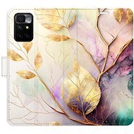 iSaprio flip pouzdro Gold Leaves 02 pro Xiaomi Redmi 10 - Phone Cover