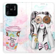 iSaprio flip pouzdro Donut Worry Girl pro Xiaomi Redmi 10C - Phone Cover