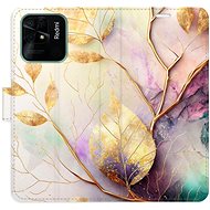 iSaprio flip pouzdro Gold Leaves 02 pro Xiaomi Redmi 10C - Phone Cover