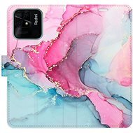 iSaprio flip pouzdro PinkBlue Marble pro Xiaomi Redmi 10C - Phone Cover