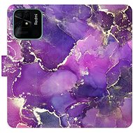 iSaprio flip case Purple Marble for Xiaomi Redmi 10C - Phone Cover