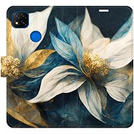 iSaprio flip case Gold Flowers for Xiaomi Redmi 9C - Phone Cover