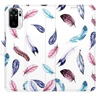 iSaprio flip pouzdro Colorful Feathers pro Xiaomi Redmi Note 10 / Note 10S - Phone Cover