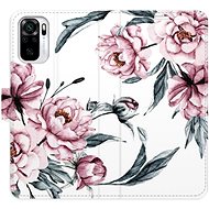 iSaprio flip pouzdro Pink Flowers pro Xiaomi Redmi Note 10 / Note 10S - Phone Cover