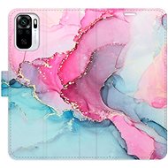 iSaprio flip pouzdro PinkBlue Marble pro Xiaomi Redmi Note 10 / Note 10S - Phone Cover