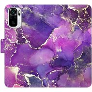 iSaprio flip case Purple Marble for Xiaomi Redmi Note 10 / Note 10S - Phone Cover