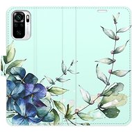iSaprio flip pouzdro Blue Flowers pro Xiaomi Redmi Note 10 / Note 10S - Phone Cover